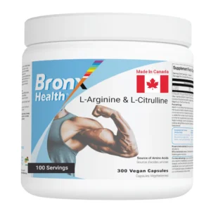 BRONX L-Arginine & L-Citrulline Supplement 300 Vegan Capsules| Pre Workout Powder Pills | Source of Amino Acids | Boosts Exercise Performance | for Men and Women | Bulk Supplement