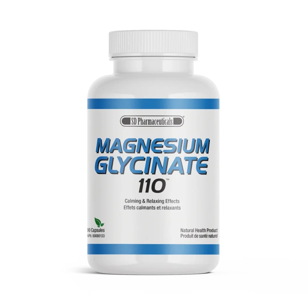 SD Pharmaceuticals Magnesium Glycinate 110mg - 90ct Veggie Capsules - Enhanced Bioavailability & Absorption - Gentle on the Stomach