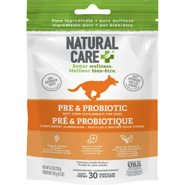 Natural Care Pre & Probiotic Chicken Daily Chews Dog Supplement